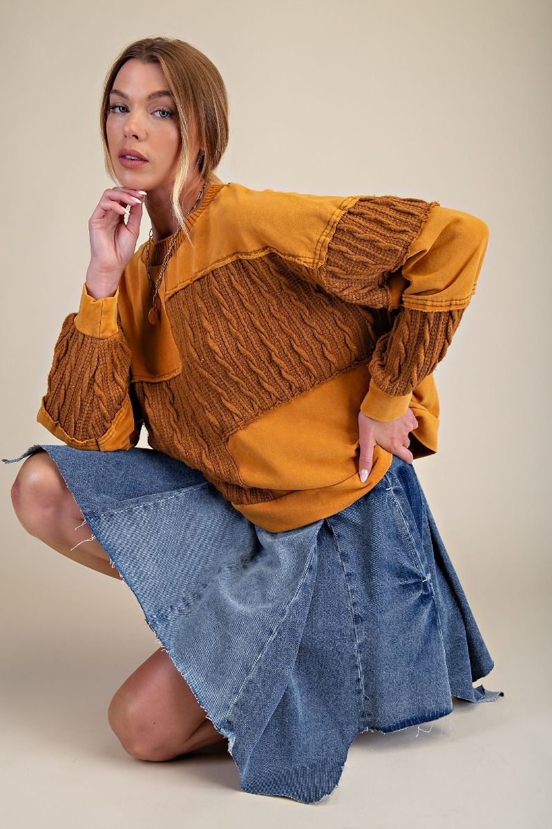 Cable knit Sweatshirt