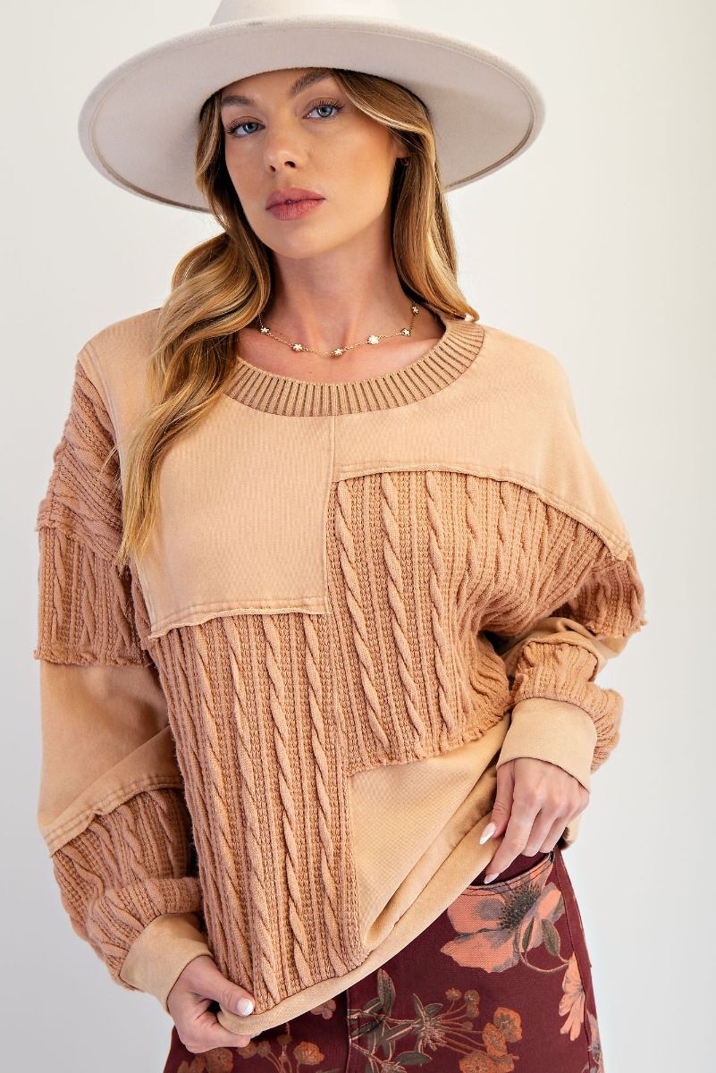 Cable knit Sweatshirt