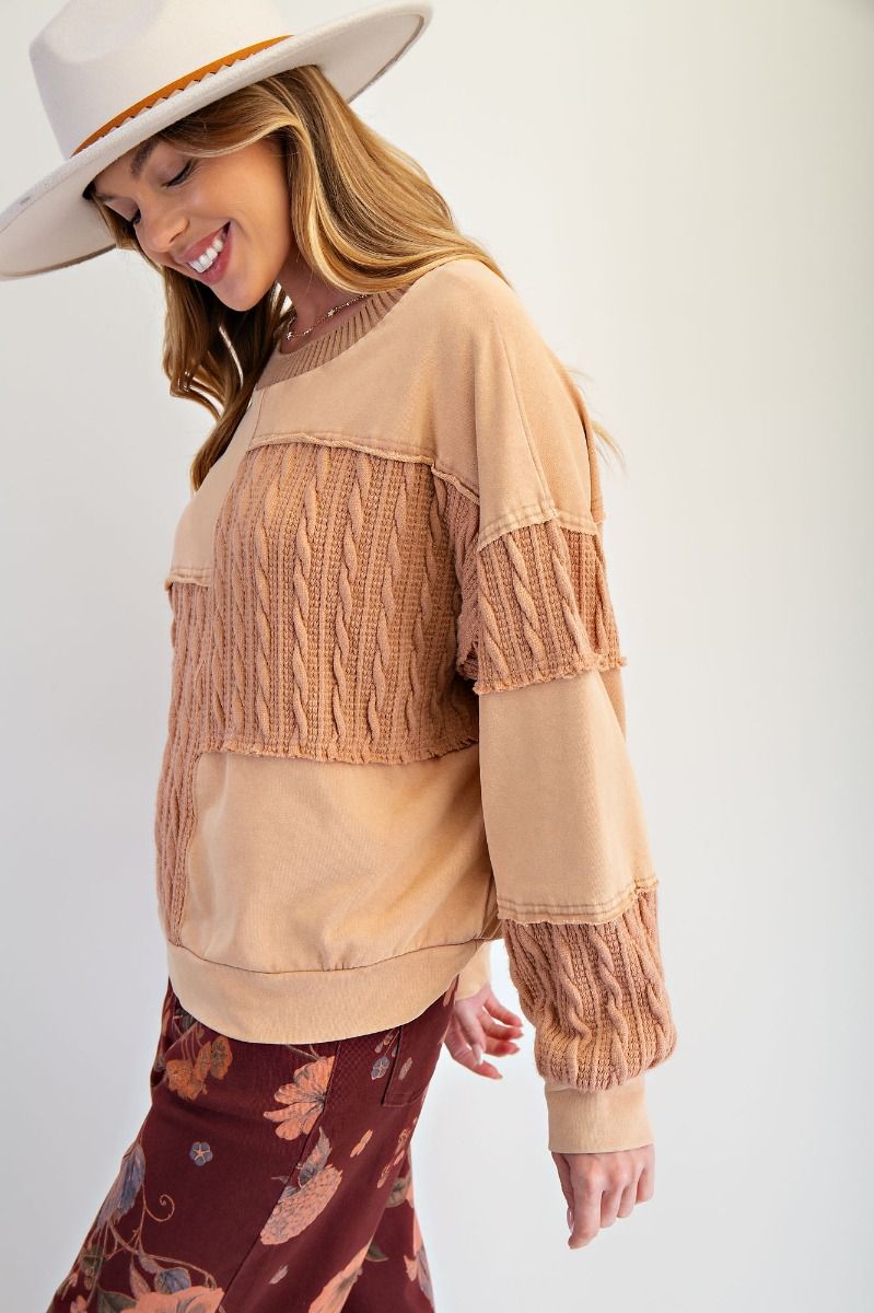 Cable knit Sweatshirt