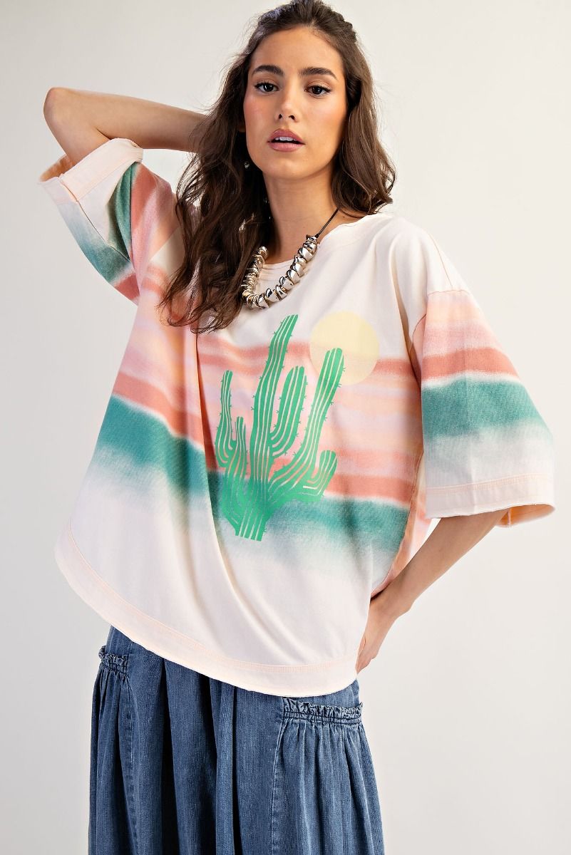 Cactus Sunset Top