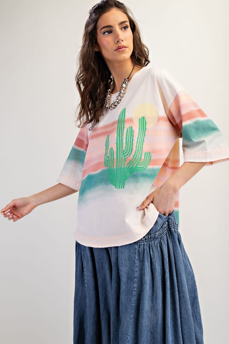 Cactus Sunset Top