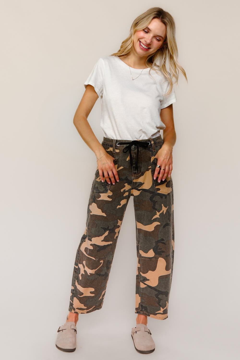 Camo Barrel Denim