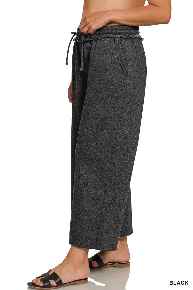 Fleece Wide Leg Sweatpants