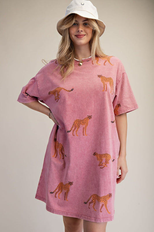 Cheetah Tee Shirt Dress