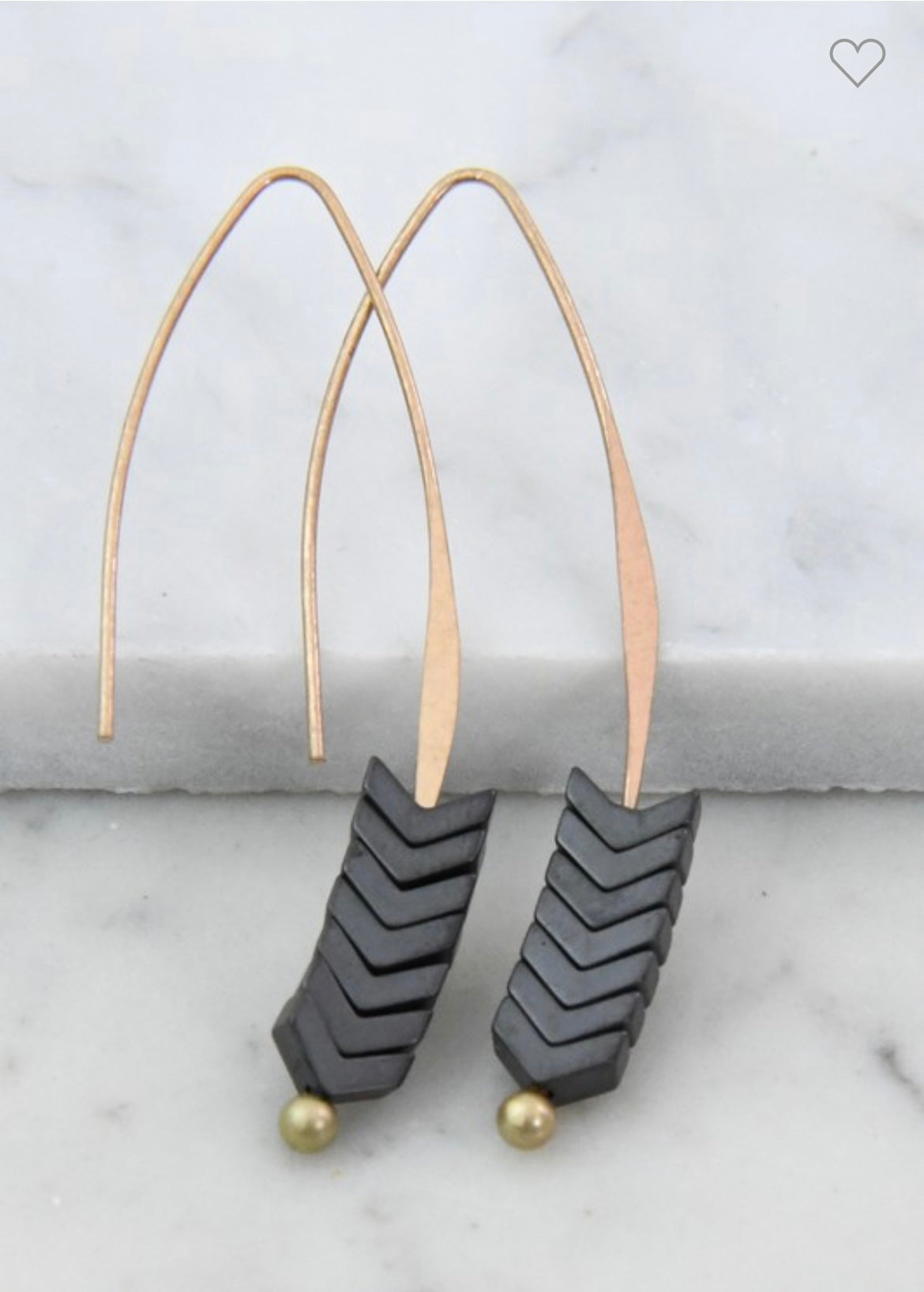 Boho Chevron Stone earrings