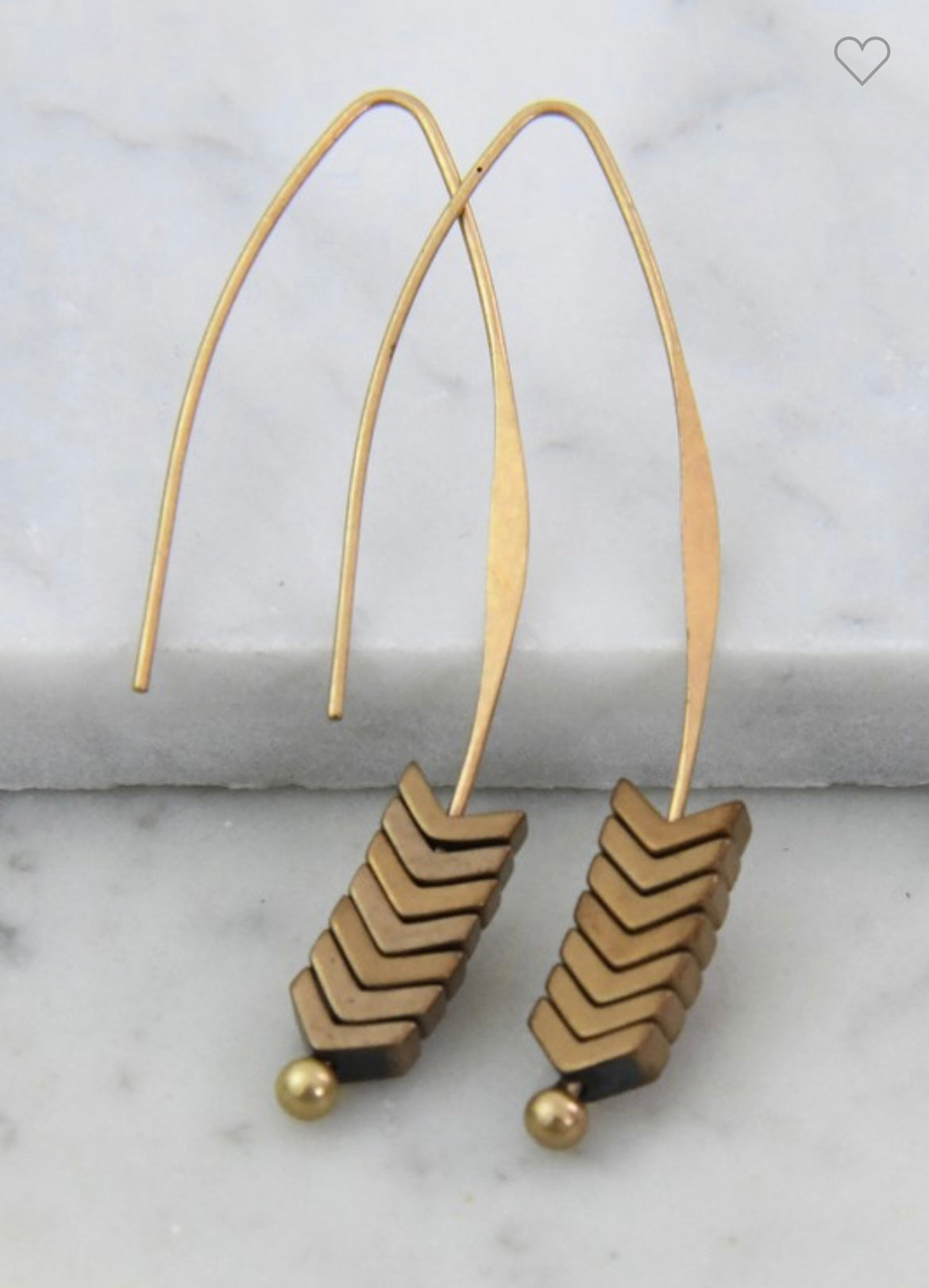 Boho Chevron Stone earrings