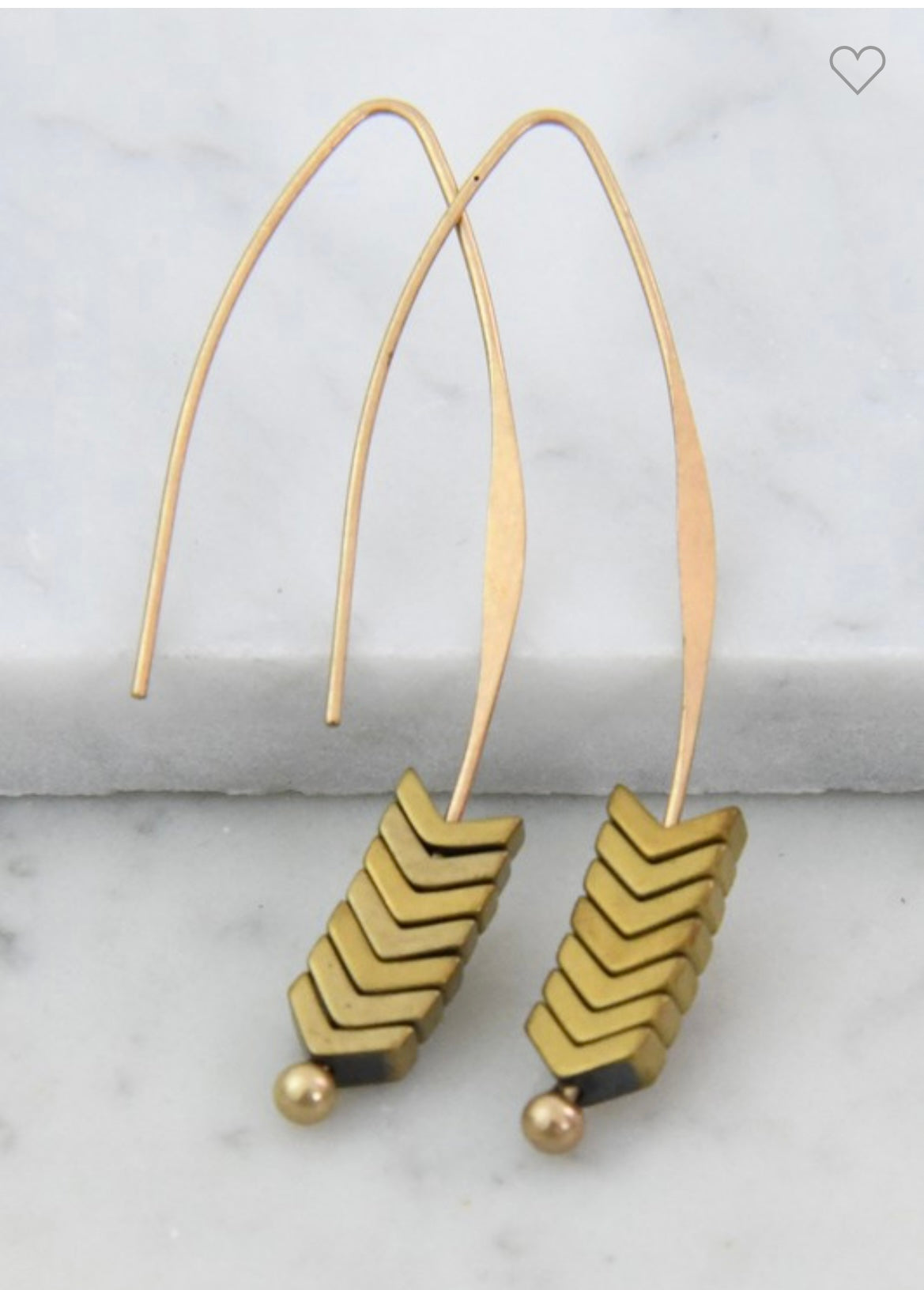 Boho Chevron Stone earrings