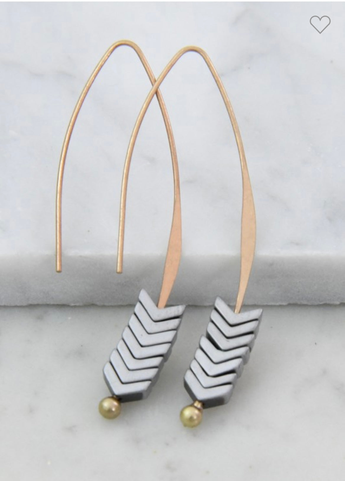 Boho Chevron Stone earrings