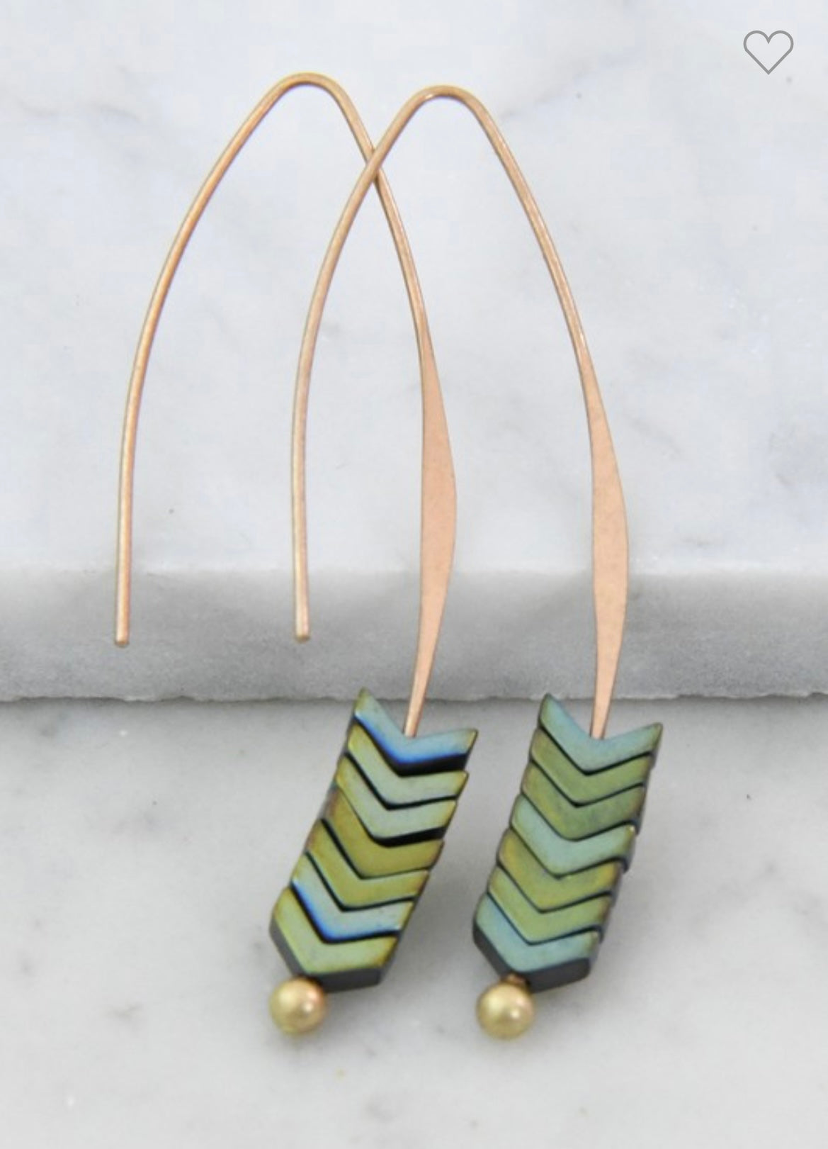 Boho Chevron Stone earrings