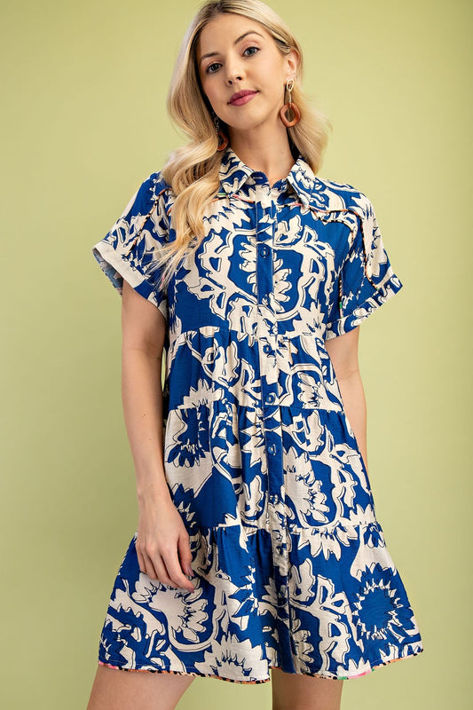 Cobalt Floral Dress