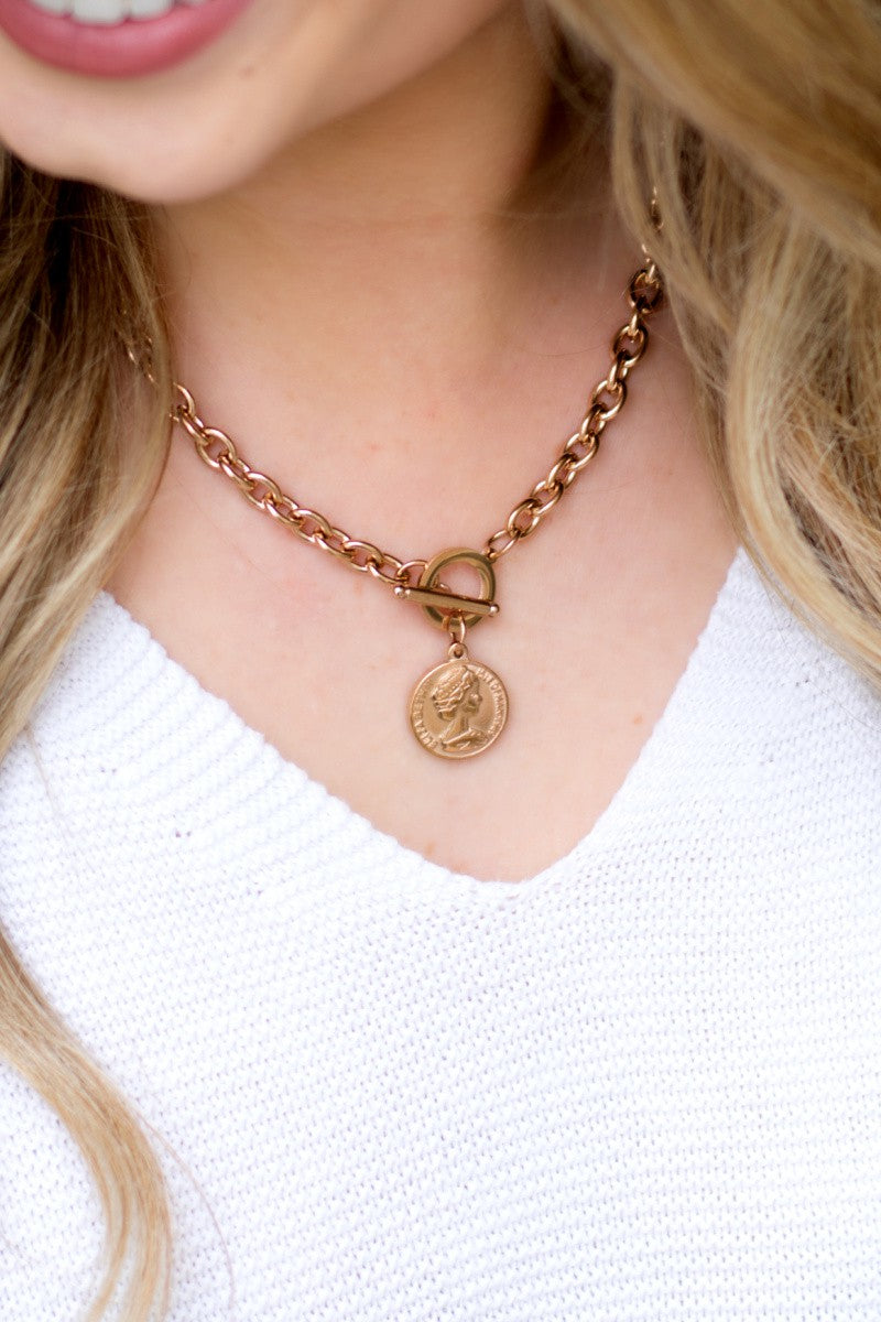 Coin Toggle Necklace