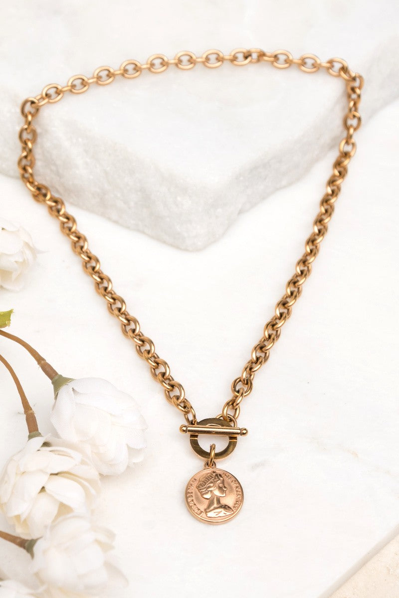 Coin Toggle Necklace