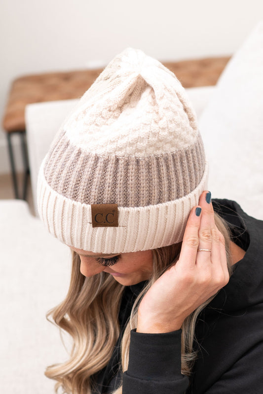 Color block Beanie Cap