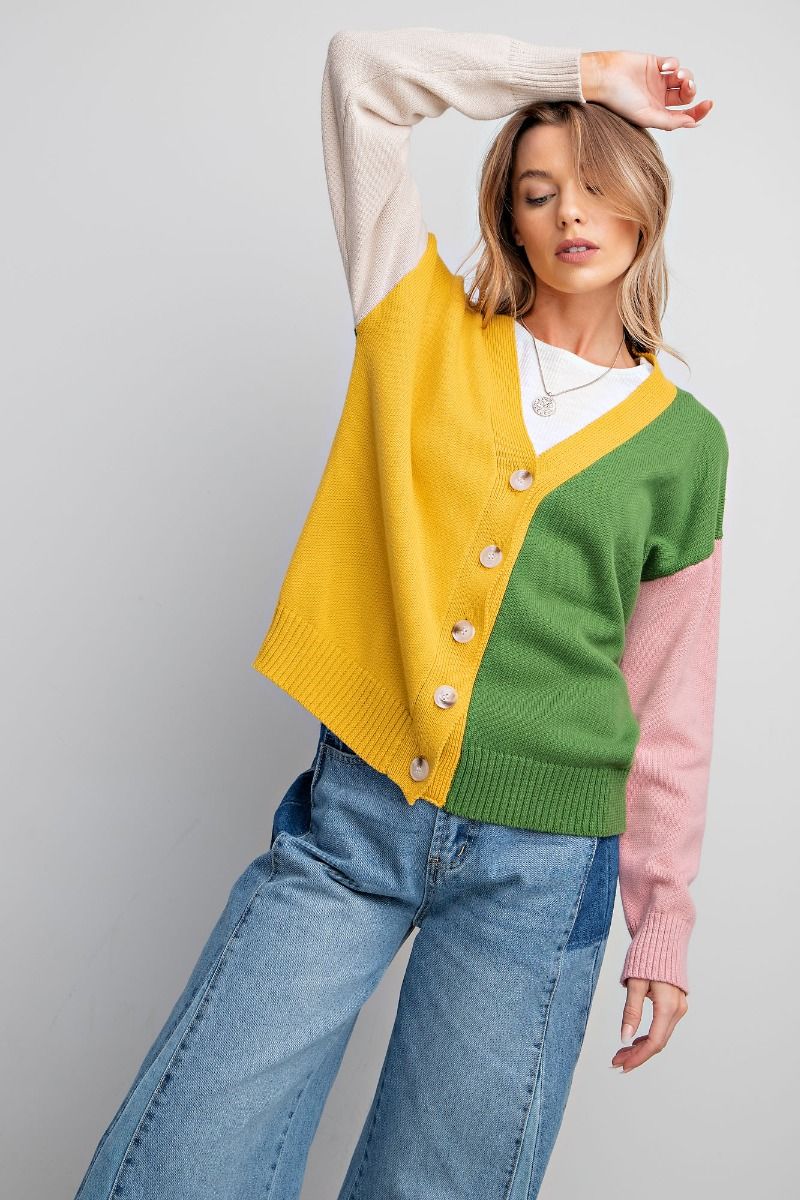 Colorblock Spring Cardi