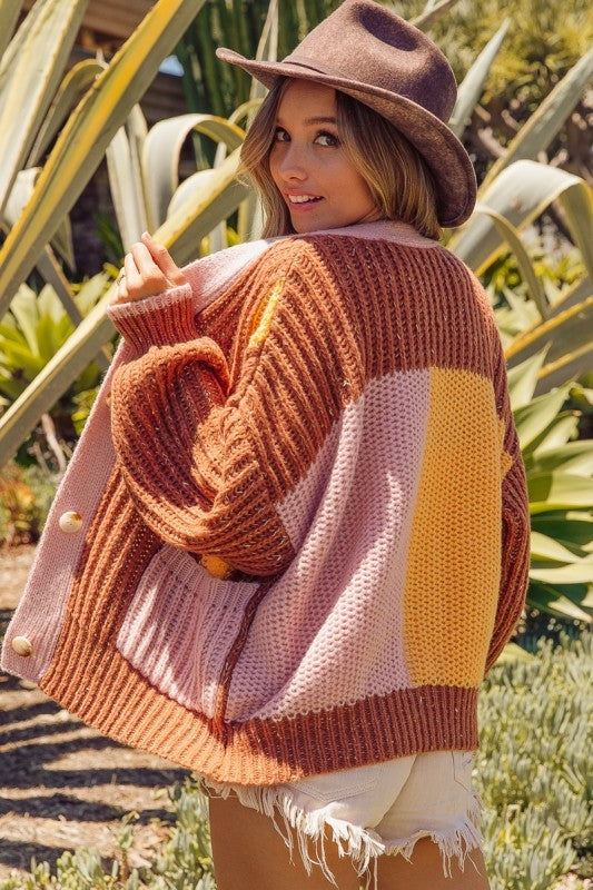 Fall Colorblock Cardi