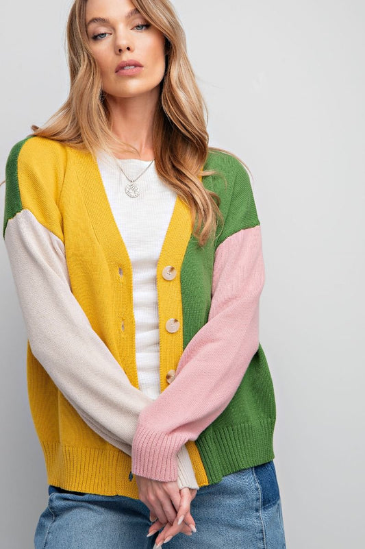Colorblock Spring Cardi