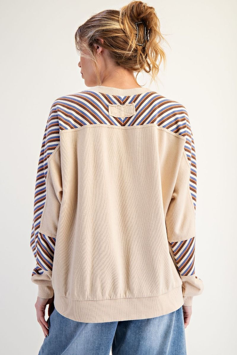 Striped Bow Sweatshirt