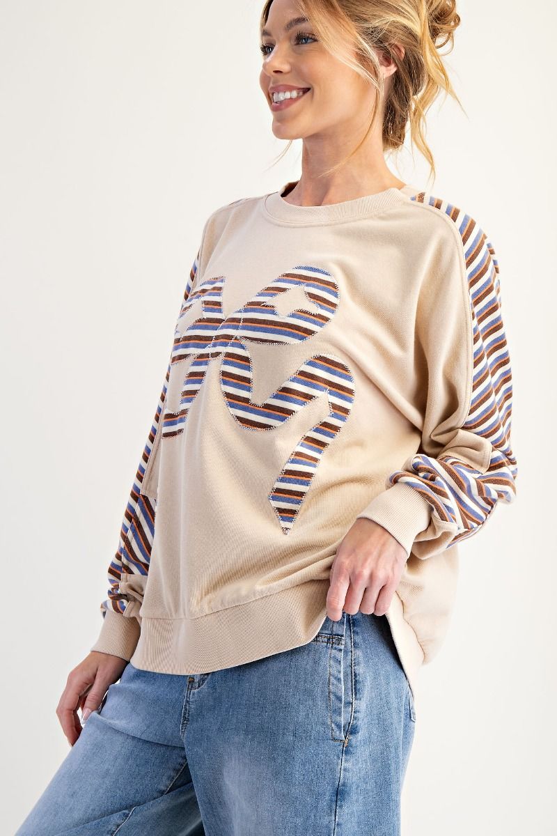 Striped Bow Sweatshirt