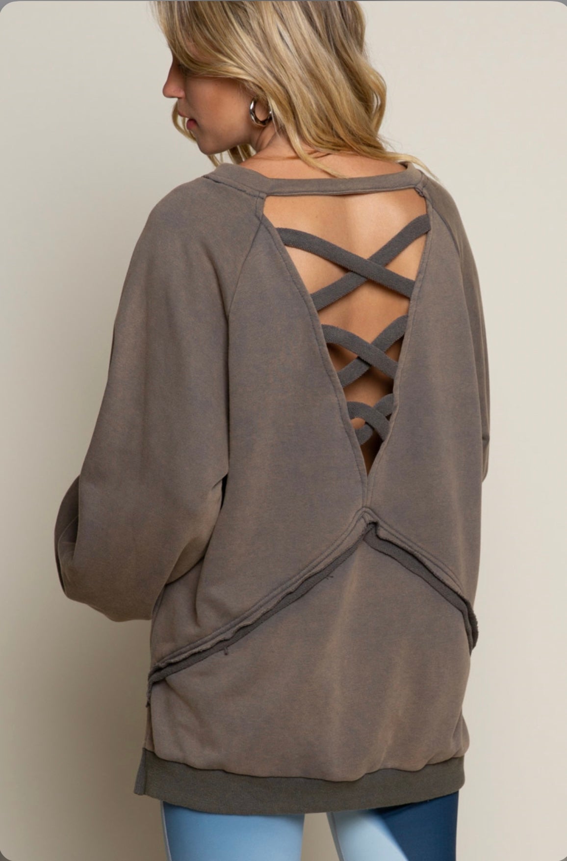 Criss Cross Back Sweatshirt