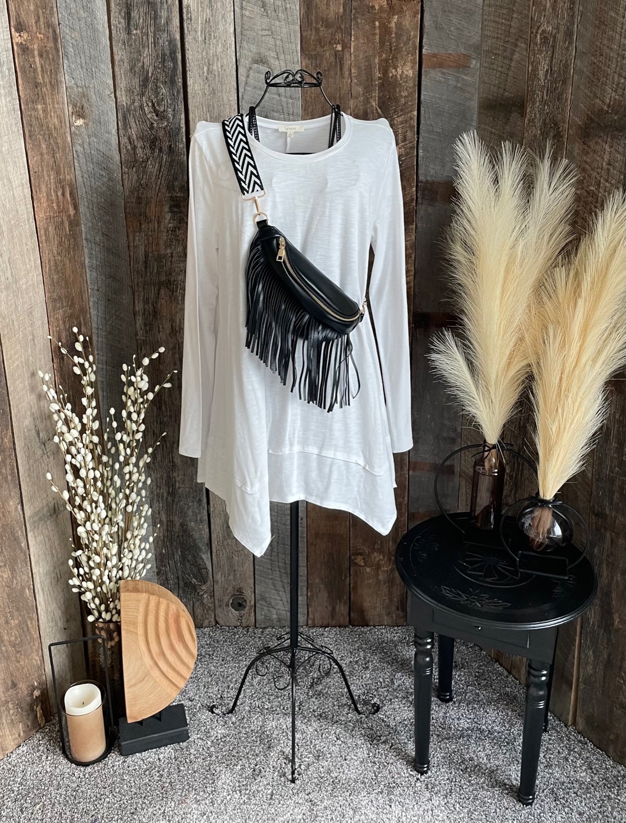 Crossbody fringe bag purse