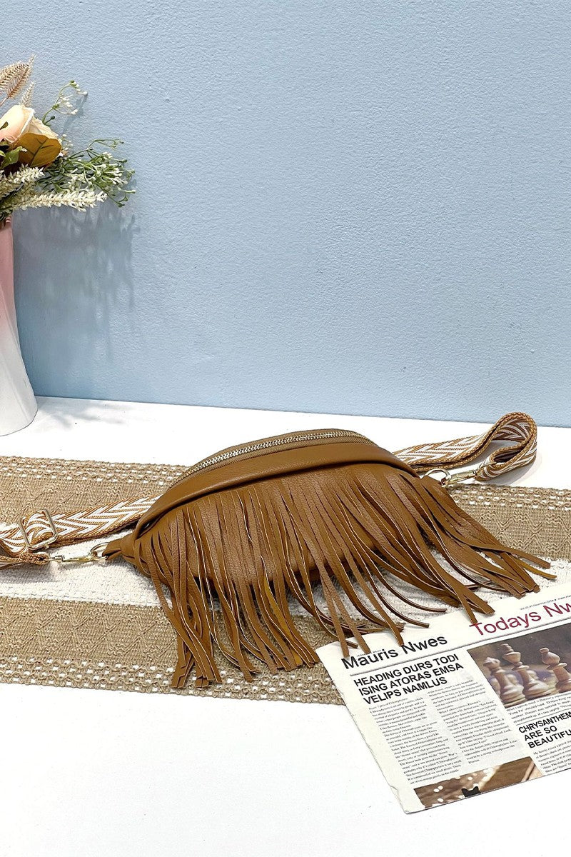 Crossbody fringe bag purse