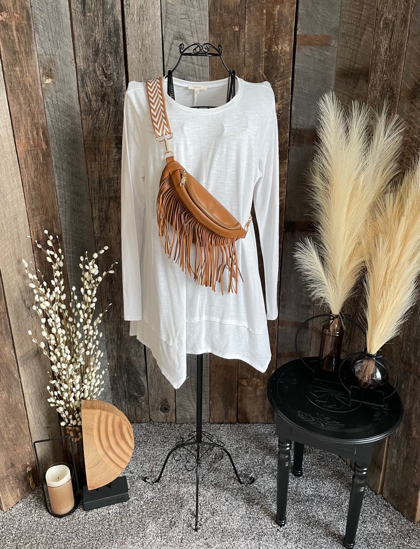 Crossbody fringe bag purse