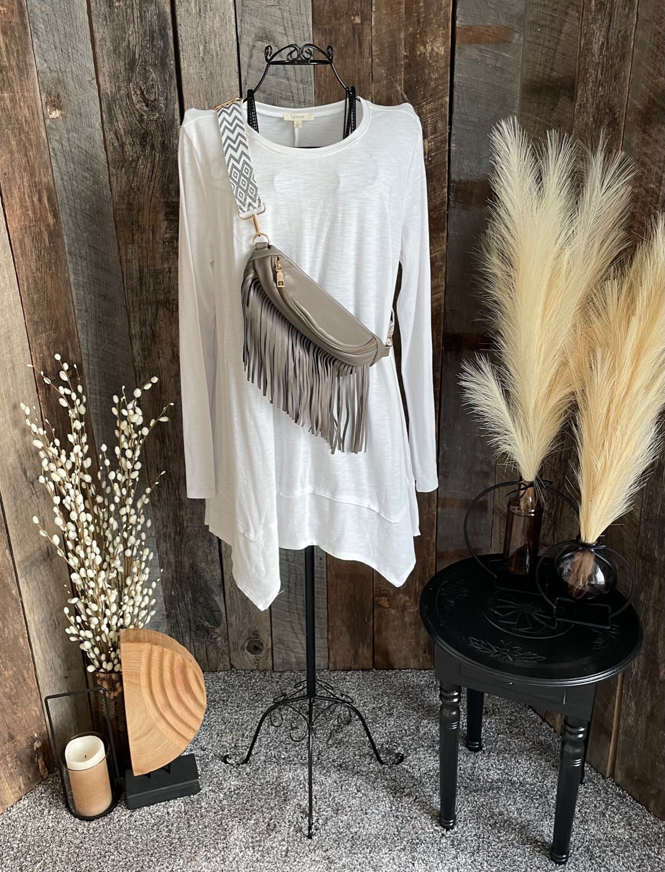 Crossbody fringe bag purse