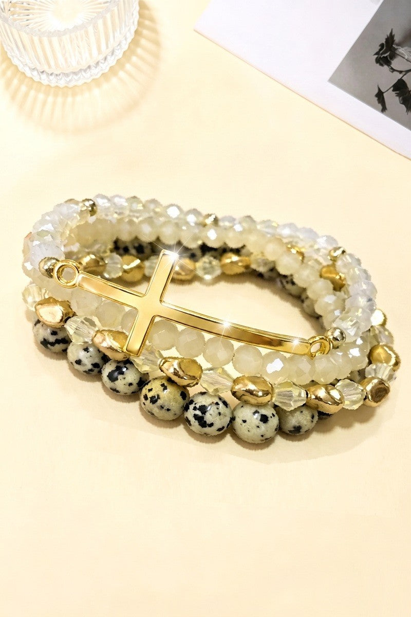 Cross Bracelet Stack Set