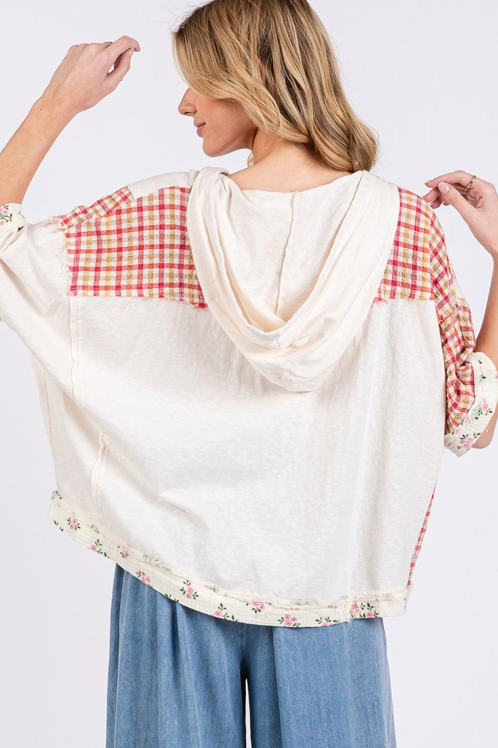 Embroidered Daisy Hoodie