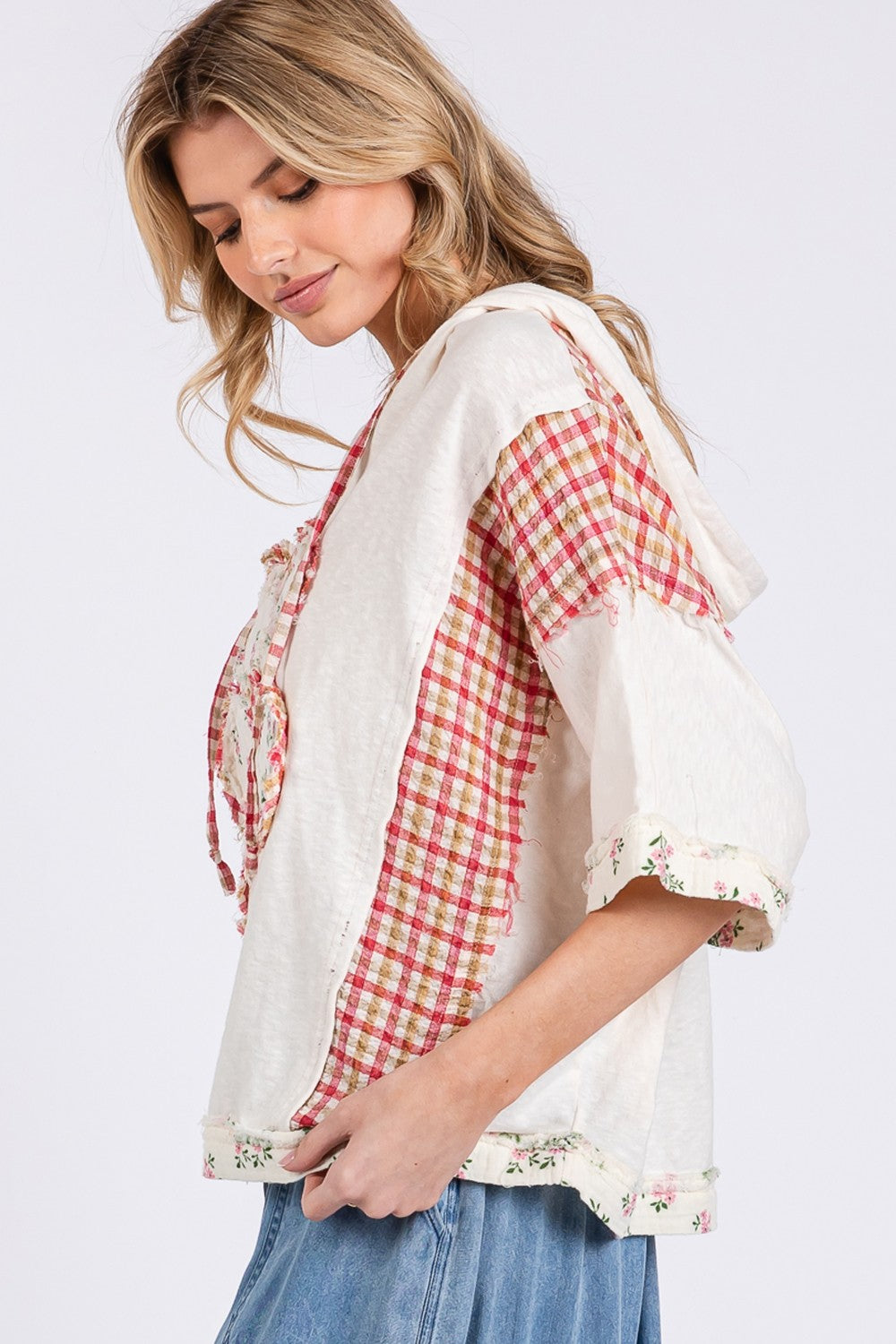 Embroidered Daisy Hoodie
