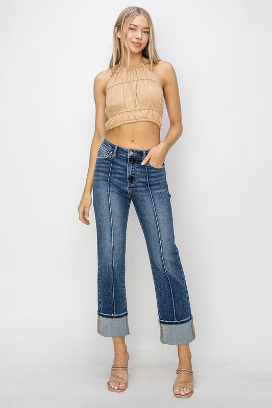 Daisy Straight Leg Cuff Jean