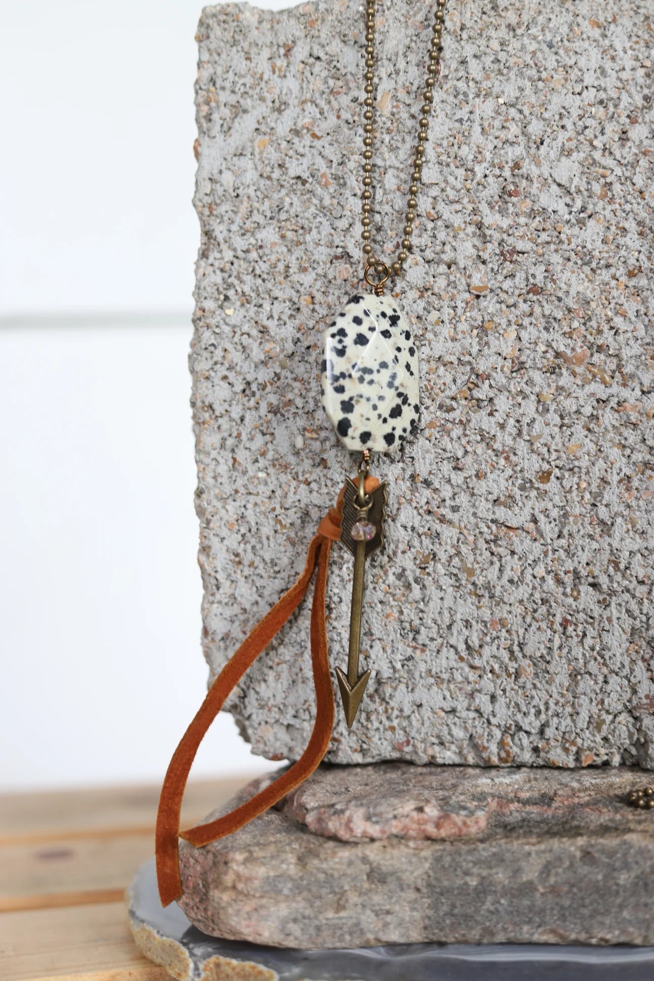 Dalmation Jasper Necklace with arrow