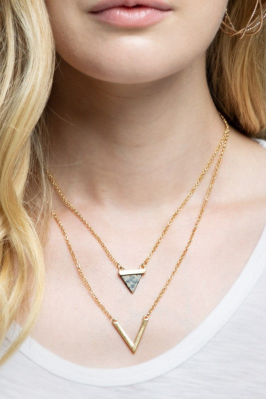 Triangle Layered Necklace