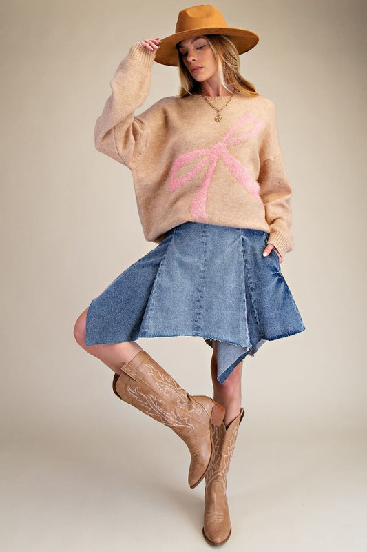 Asymmetrical Denim Skirt