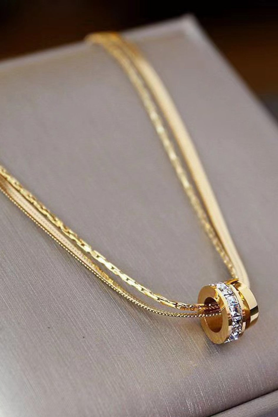 Double Strand CZ necklace