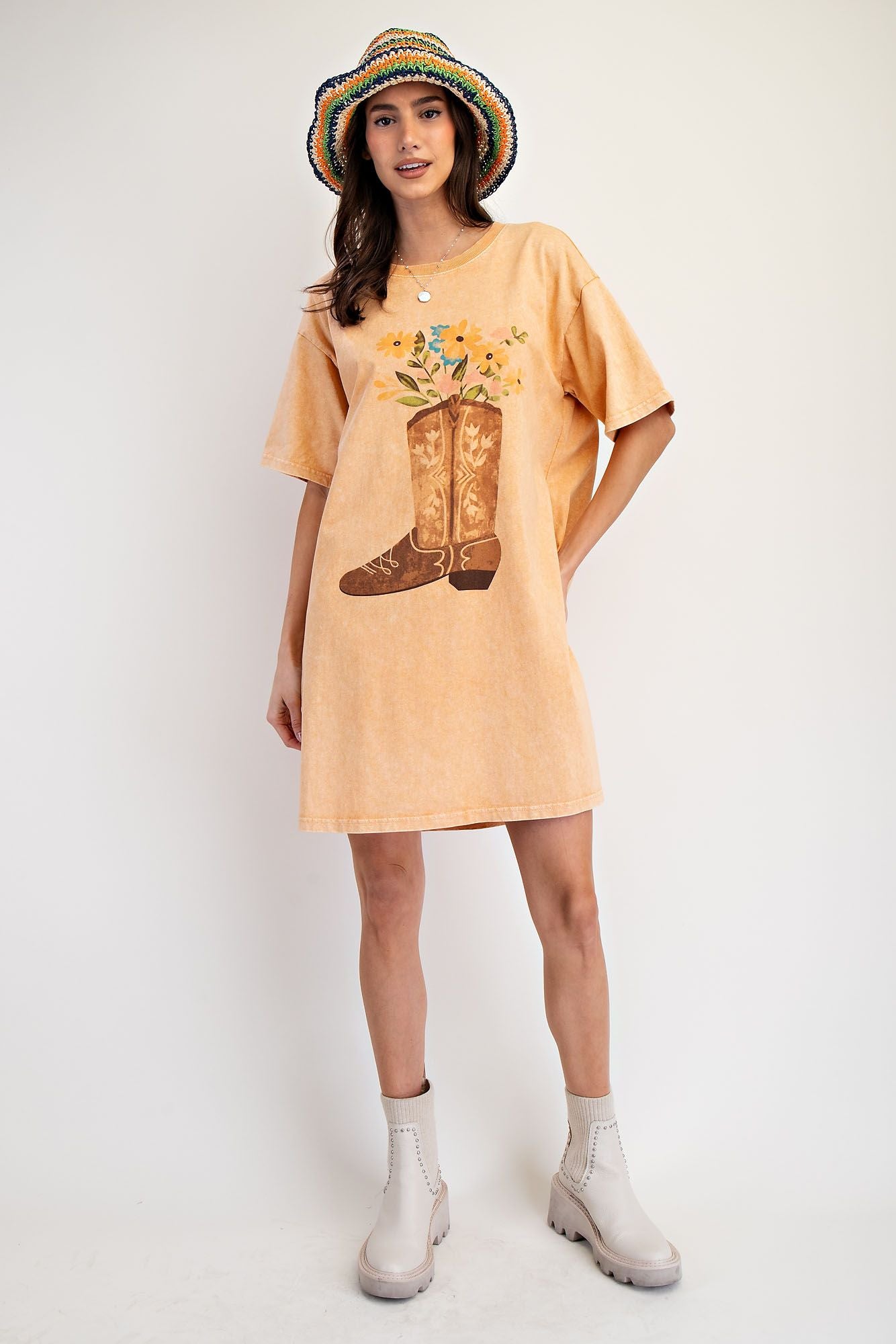 Boots & Flowers Dress