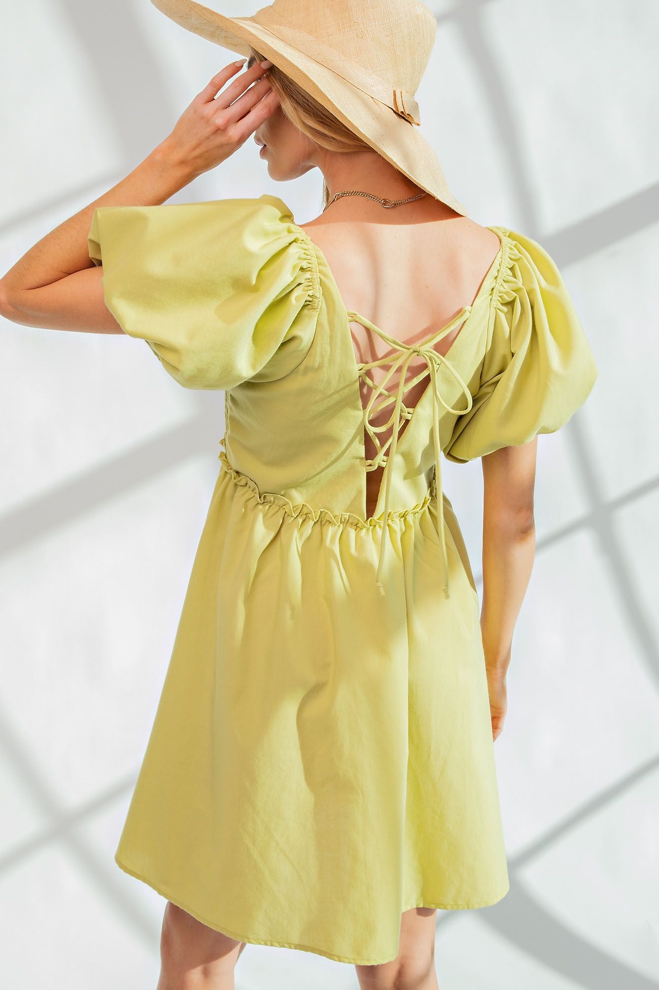 Lime Baby Doll Dress