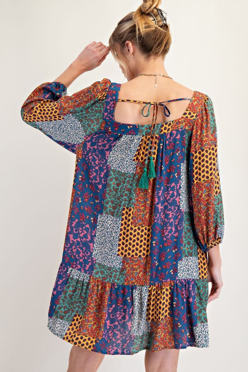 Patchwork Boho Dress