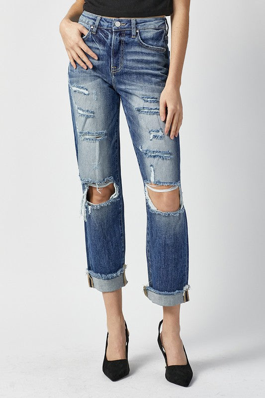 Emma High Rise Boyfriend Ankle Jean