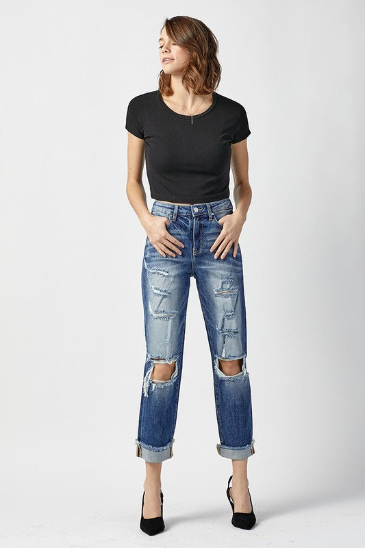 Emma High Rise Boyfriend Ankle Jean