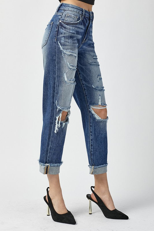 Emma High Rise Boyfriend Ankle Jean