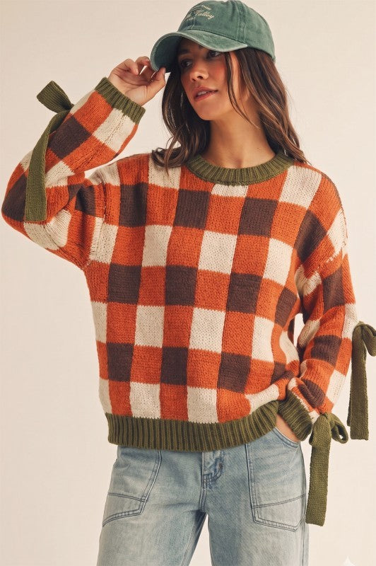Autumn Glory Plaid Sweater