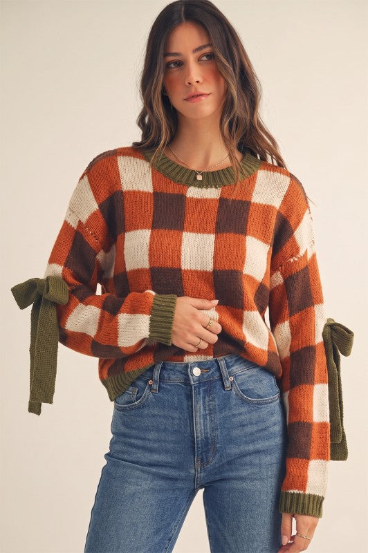Autumn Glory Plaid Sweater