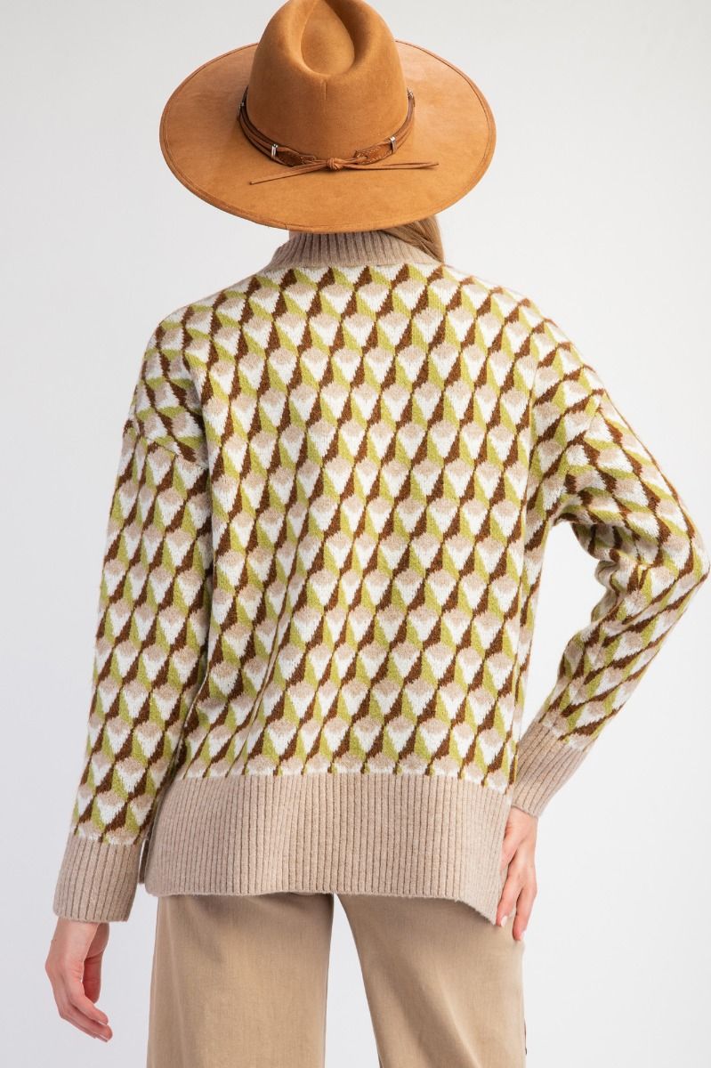 Grandpa Chic Sweater Green