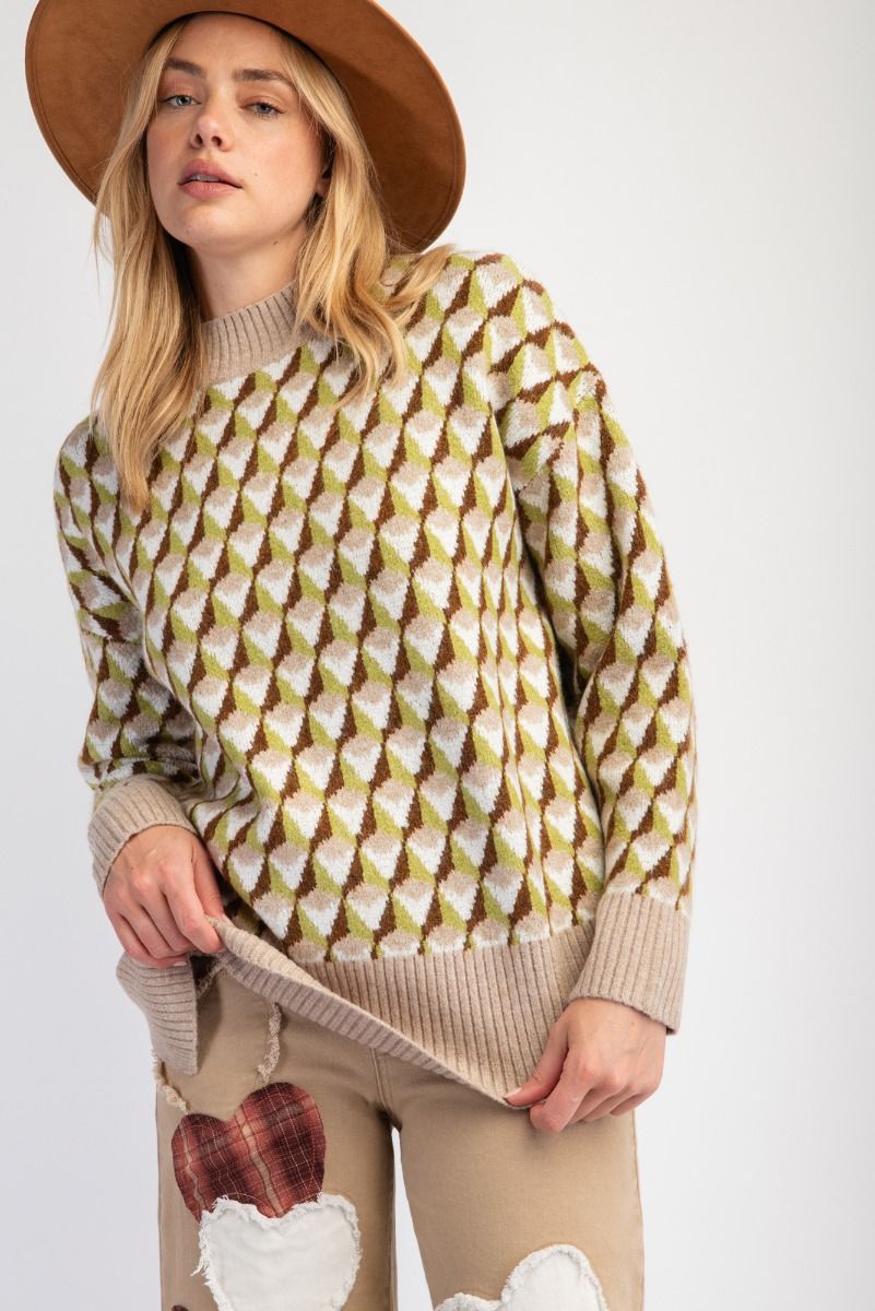 Grandpa Chic Sweater Green