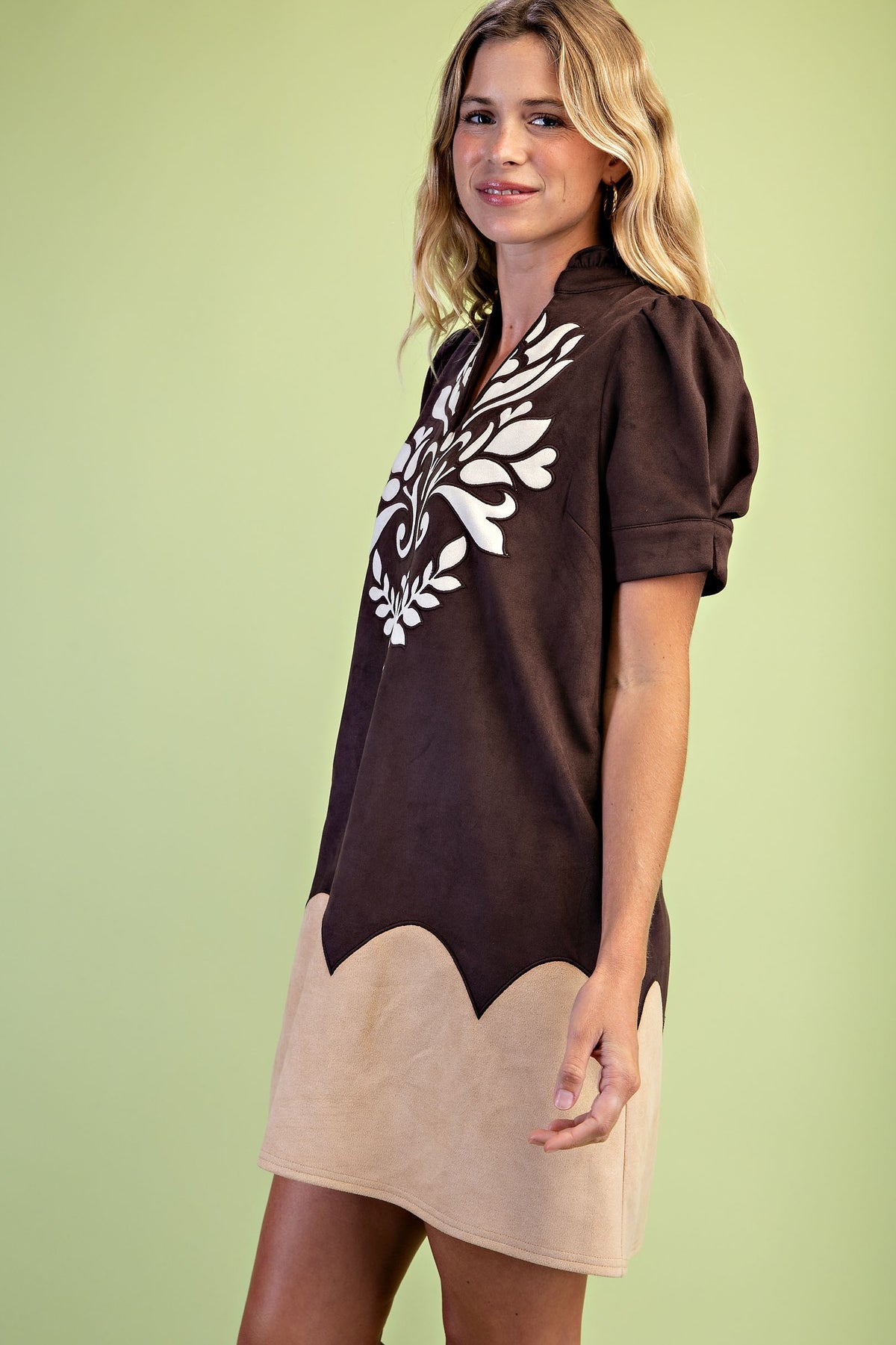 Faux Suede Dress