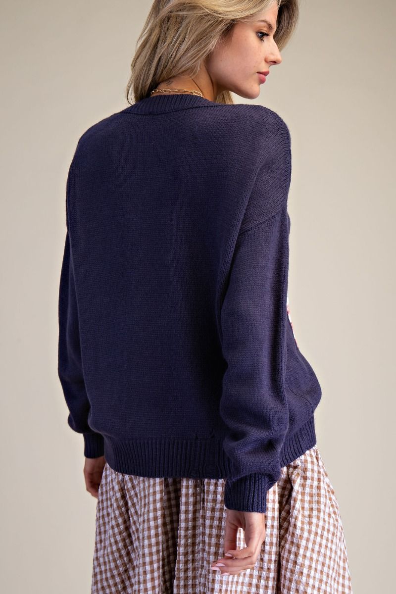 Navy Flag Sweater