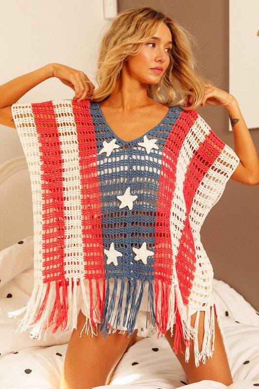 Patriotic Crocheted Top