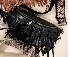 Crossbody fringe bag purse