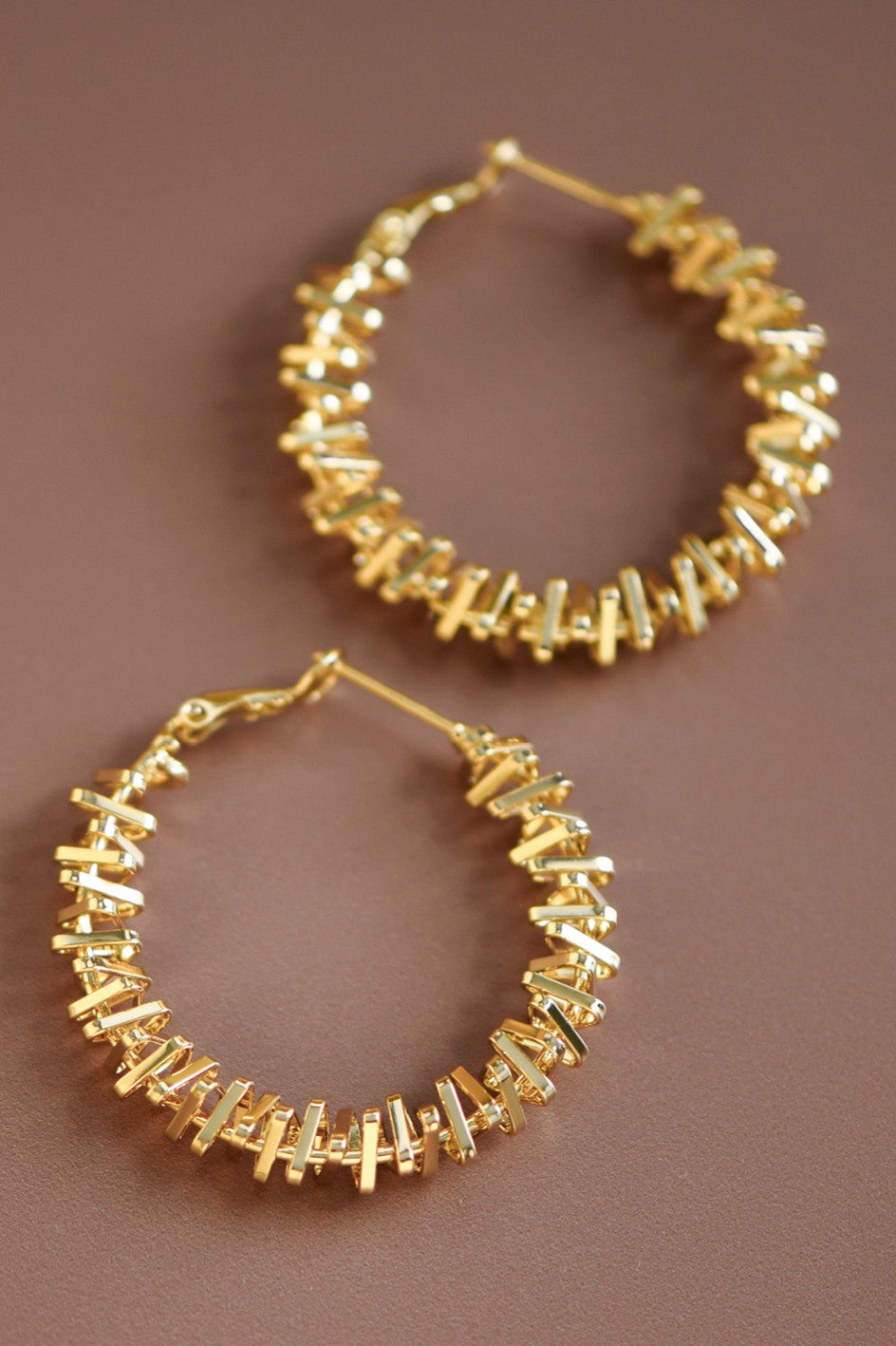 Gold 'Rock' Hoops